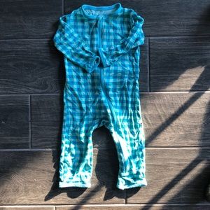 KICKEE Green Gingham Pajamas